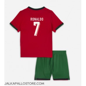 Portugali Cristiano Ronaldo #7 Kotipaita Lapsille EM-Kisat 2024 Lyhythihainen (+ shortsit)